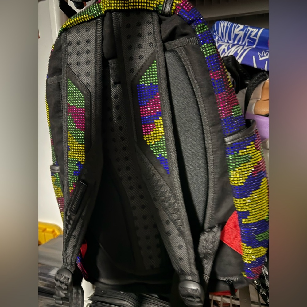 Sprayground Embellished Backpack - Trippy Trinity Camo Crystal - Picture 5 of 8